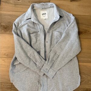 Aerie Lumber Jane Fleece Button Up Shirt